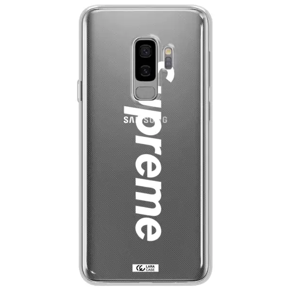 Supreme Vertical Samsung S9 Plus Clear TPU Case