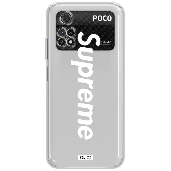 Supreme Vertical Xiaomi Poco M4 Pro 4G Clear Tpu Case