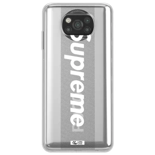 Supreme Vertical Xiaomi Poco X3 Clear TPU Case