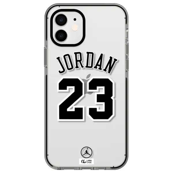 Twenty Three Jordan Apple iPhone 12 impact black border Case