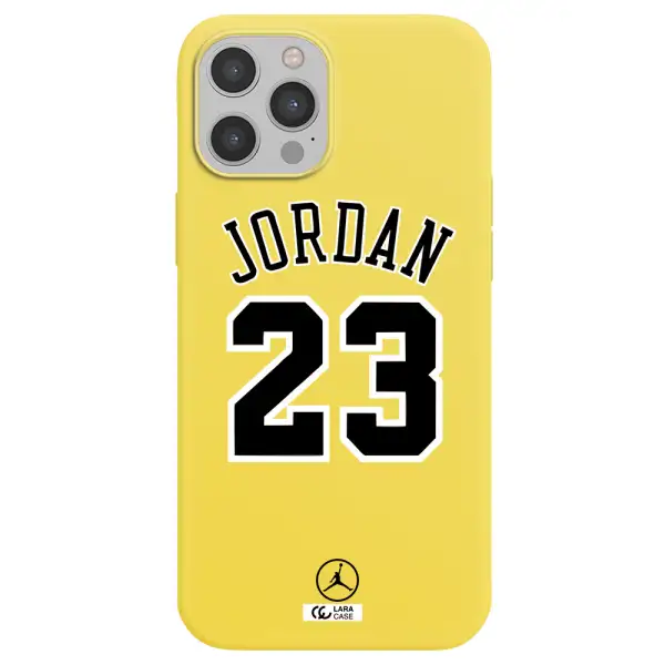 Twenty Three Jordan Apple iPhone 12 pro max Silicone canary yellow Case