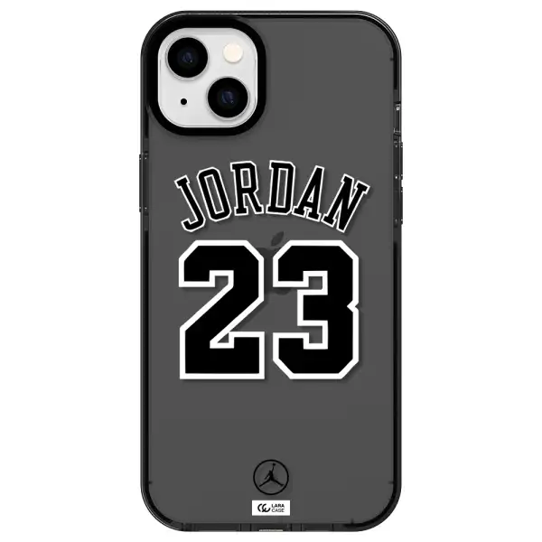 Twenty Three Jordan Apple iPhone 14 plus impact Smoke Black Case