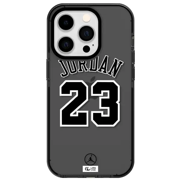 Twenty Three Jordan Apple iPhone 14 pro impact Smoke Black Case
