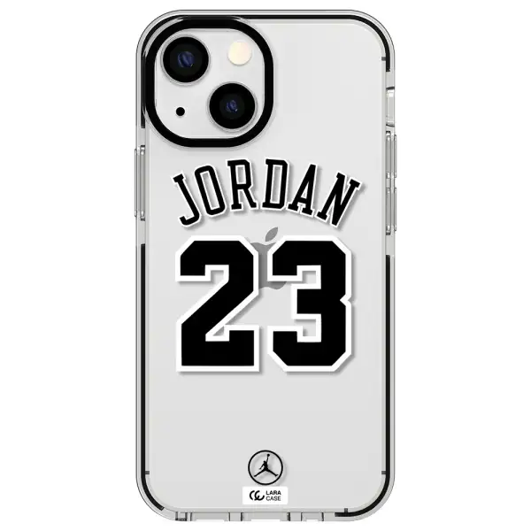 Twenty Three Jordan Apple iPhone 15 Plus impact black border Case