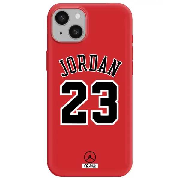 Twenty Three Jordan Apple iphone 15 plus Silicone Imperial Red Case