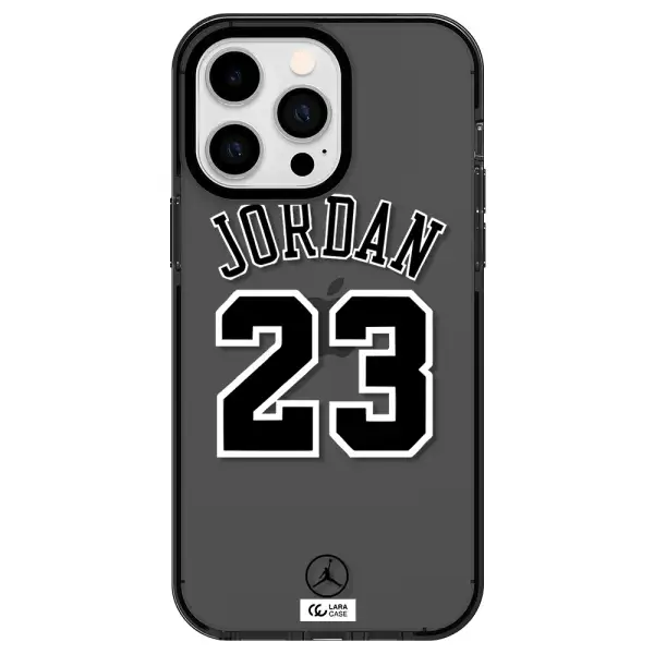 Twenty Three Jordan Apple iPhone 15 Pro impact Smoke Black Case