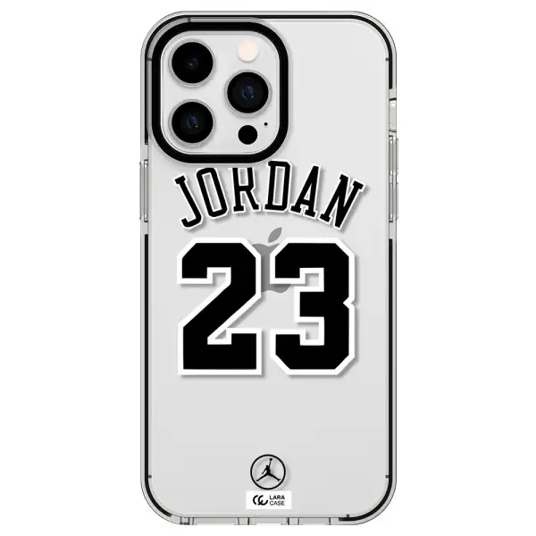 Twenty Three Jordan Apple iPhone 15 Pro Max impact black border Case
