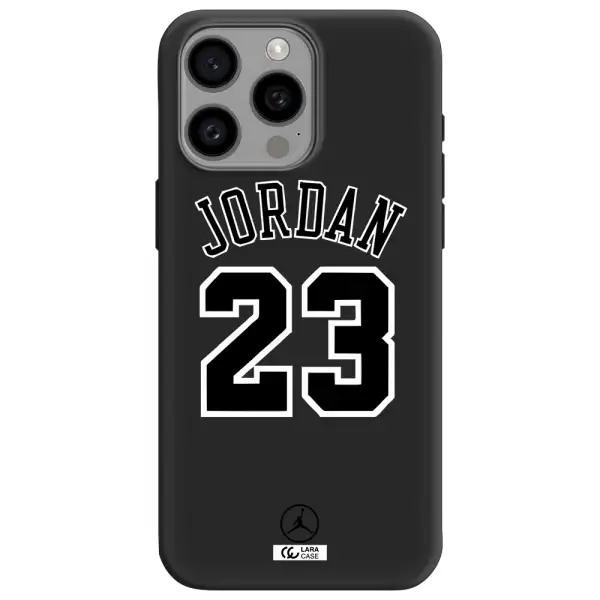 Twenty Three Jordan Apple Iphone 15 Pro max Silicone black Case