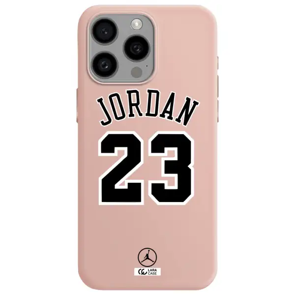 Twenty Three Jordan Apple Iphone 15 Pro max Silicone pastel pink Case