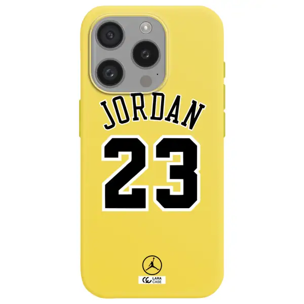 Twenty Three Jordan Apple Iphone 15 Pro Silicone Canary Yellow Case