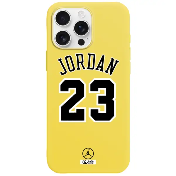 Twenty Three Jordan Apple Iphone 16 Pro Max Silicone Canary Yellow Case