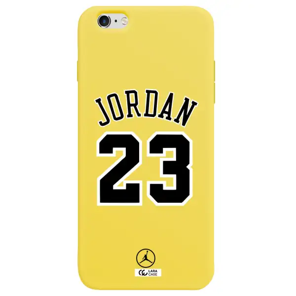 Twenty Three Jordan Apple iPhone 6 plus Silicone canary yellow Case