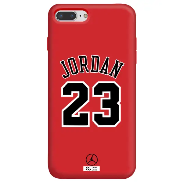 Twenty Three Jordan Apple iPhone 7 plus Silicone Imperial Red Case