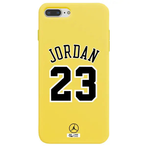 Twenty Three Jordan Apple iPhone 8 plus Silicone canary yellow Case