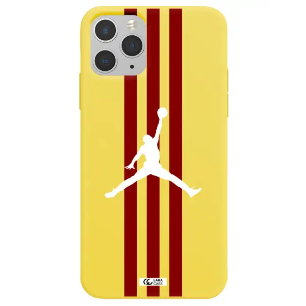 Jordan Icon Apple iPhone 11 pro max Silicone canary yellow Case