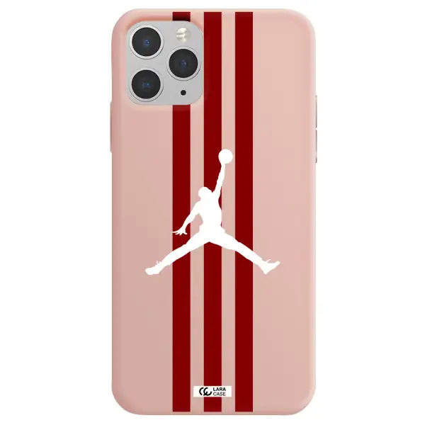 Jordan Icon Apple iPhone 11 pro max Silicone pastel pink Case