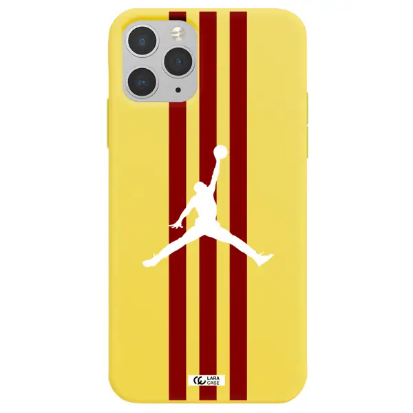 Jordan Icon Apple iPhone 11 pro Silicone canary yellow Case