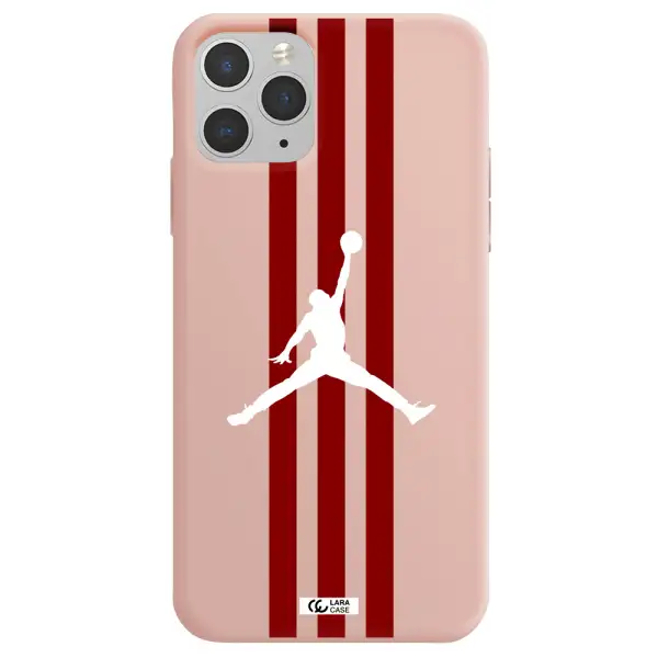 Jordan Icon Apple iPhone 11 pro Silicone pastel pink Case