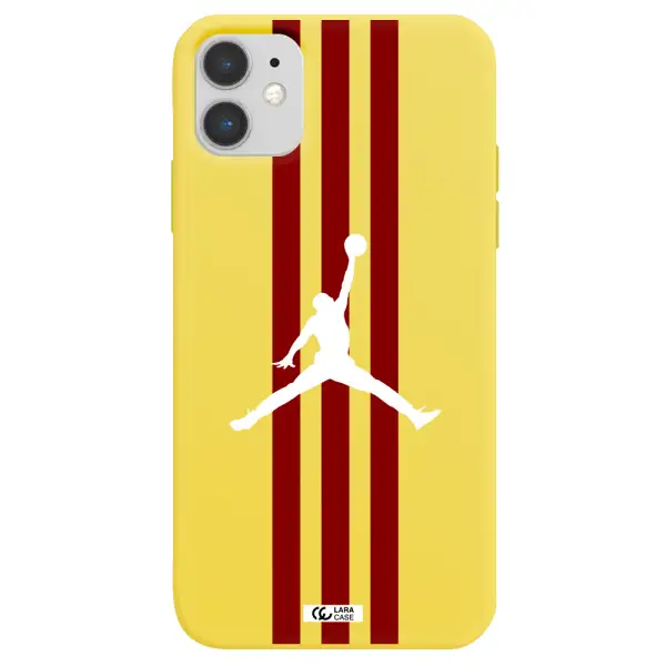 Jordan Icon Apple iPhone 11 Silicone canary yellow Case