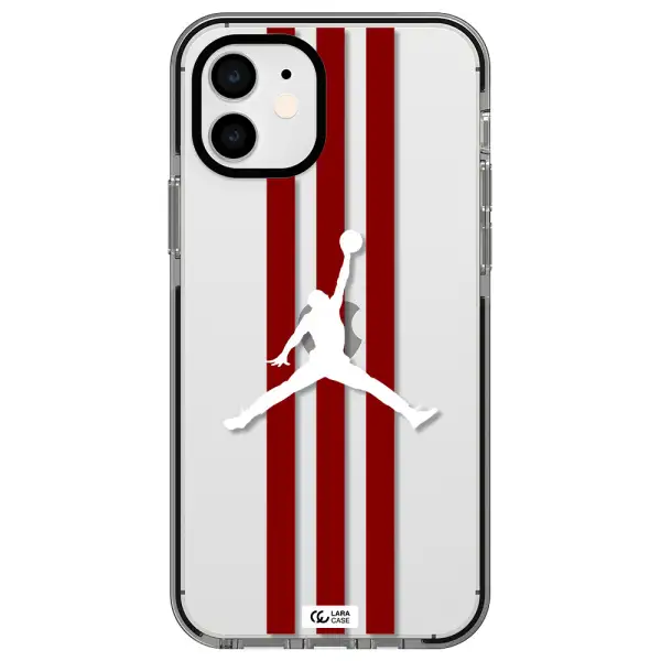 Jordan Icon Apple iPhone 12 impact black border Case