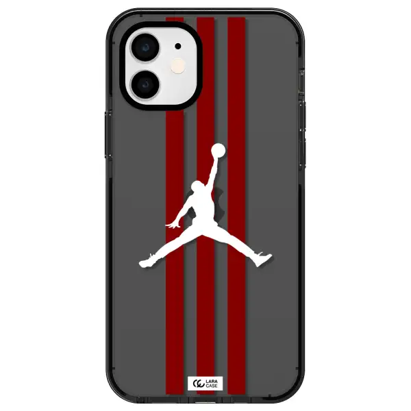 Jordan Icon Apple iPhone 12 impact Smoke Black Case