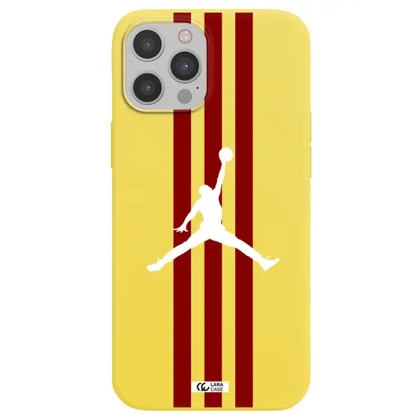 Jordan Icon Apple iPhone 12 pro max Silicone canary yellow Case