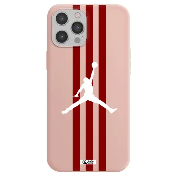 Jordan Icon Apple iPhone 12 pro max Silicone pastel pink Case