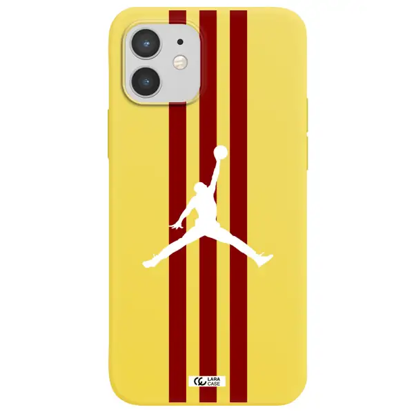 Jordan Icon Apple iPhone 12 Silicone canary yellow Case