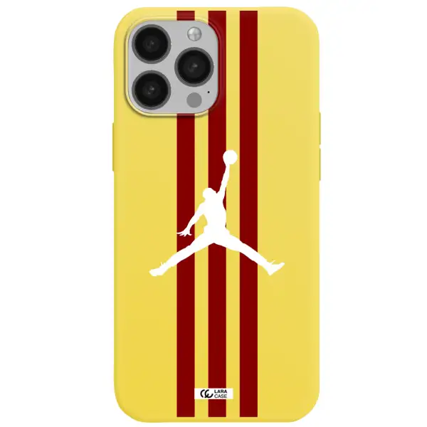 Jordan Icon Apple iPhone 13 Pro Max Silicone canary yellow Case