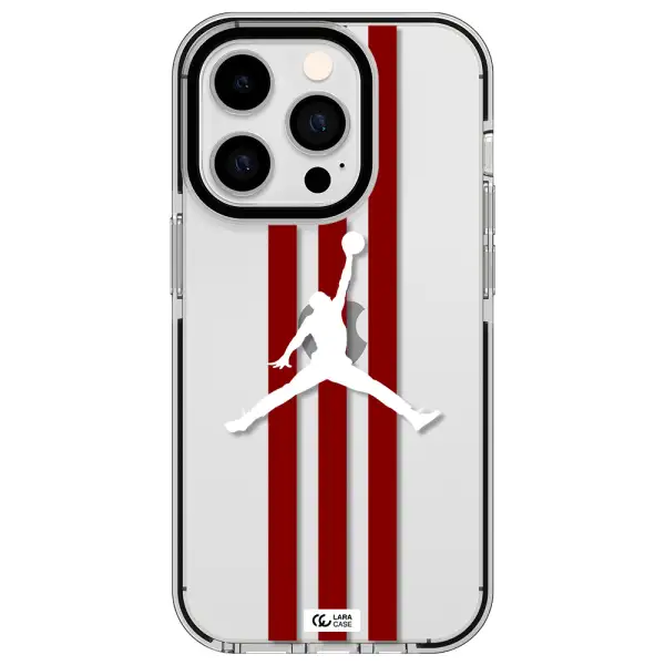 Jordan Icon Apple iPhone 14 pro impact black border Case