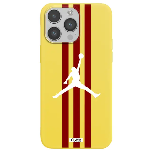 Jordan Icon Apple iPhone 14 pro max Silicone canary yellow Case
