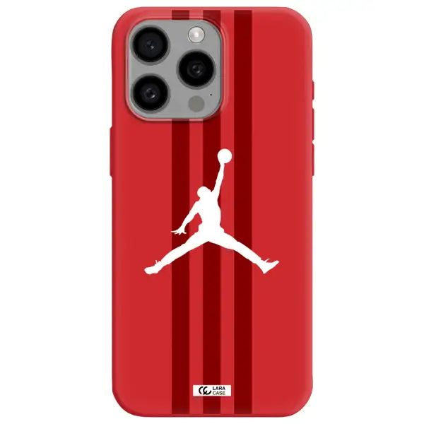 Jordan Icon Apple Iphone 15 Pro Max Silicone Imperial Red Case