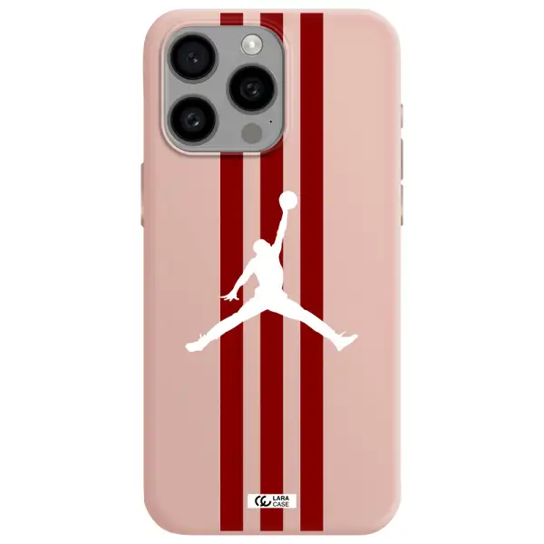 Jordan Icon Apple Iphone 15 Pro max Silicone pastel pink Case