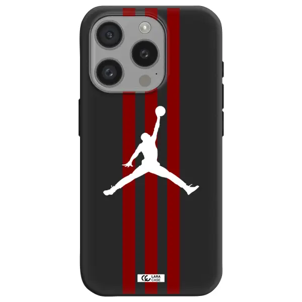 Jordan Icon Apple Iphone 15 Pro Silicone Black Case