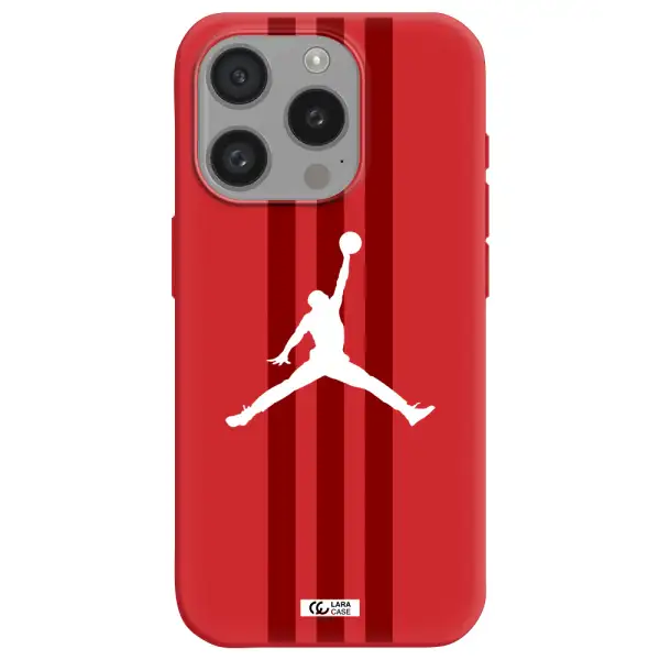 Jordan Icon Apple Iphone 15 Pro Silicone Imperial Red Case