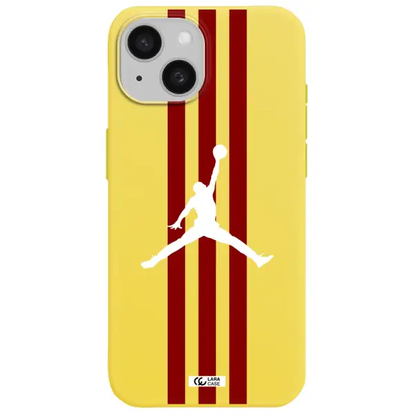 Jordan Icon Apple iPhone 15 Silicone canary yellow Case