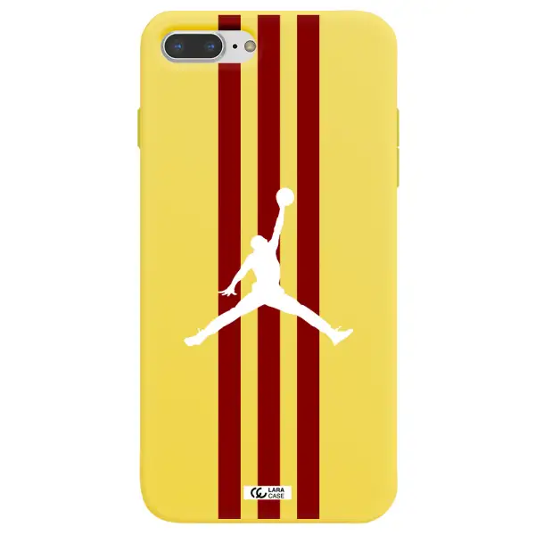 Jordan Icon Apple iPhone 8 plus Silicone canary yellow Case