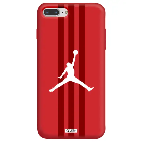 Jordan Icon Apple iPhone 8 plus Silicone Imperial Red Case