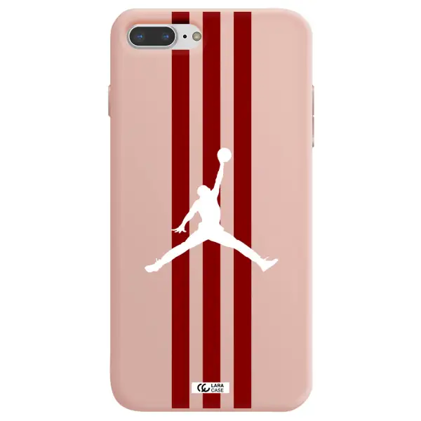 Jordan Icon Apple iPhone 8 plus Silicone pastel pink Case