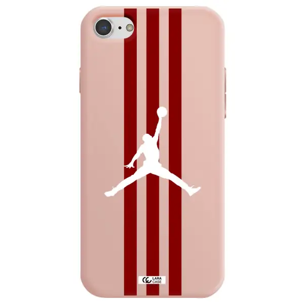 Jordan Icon Apple iPhone 8 Silicone pastel pink Case