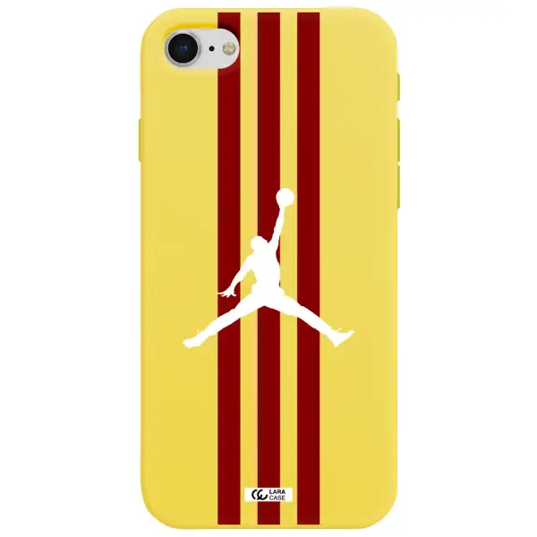 Jordan Icon Apple iPhone se 2020 Silicone canary yellow Case