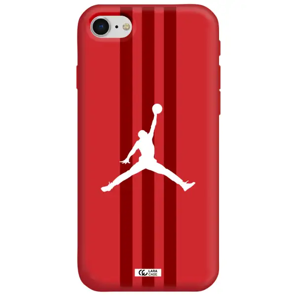 Jordan Icon Apple iPhone se 2020 Silicone Imperial Red Case