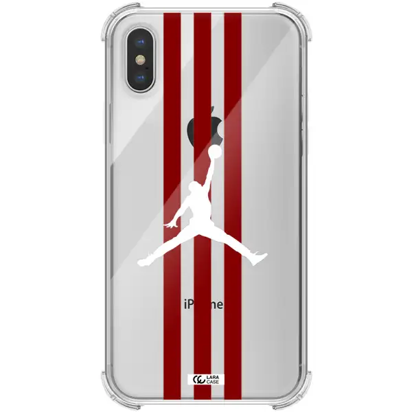 Jordan Icon Apple iPhone X Clear PC Case