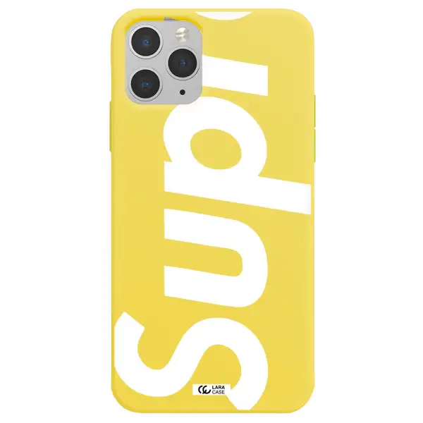 Big Supreme Apple iPhone 11 pro Silicone canary yellow Case