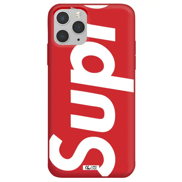 Big Supreme Apple iPhone 11 pro Silicone Imperial Red Case