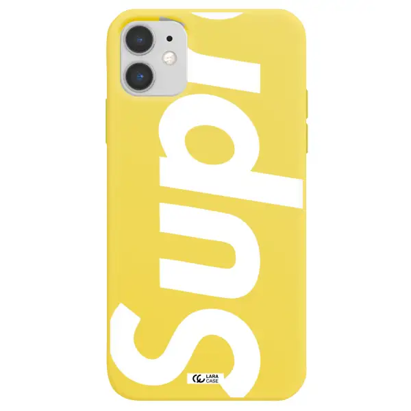 Big Supreme Apple iPhone 11 Silicone canary yellow Case