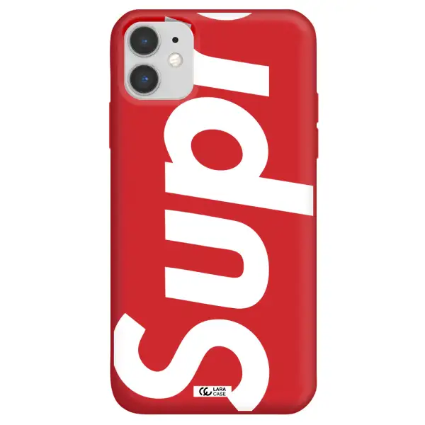 Big Supreme Apple iPhone 11 Silicone Imperial Red Case