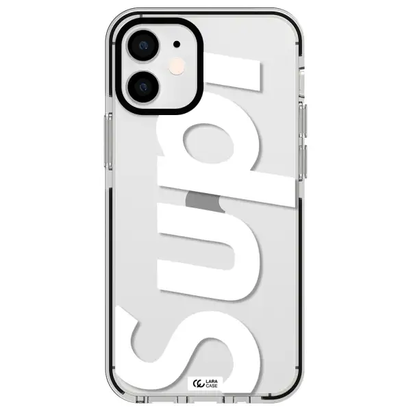 Big Supreme Apple iPhone 12 mini impact black border Case