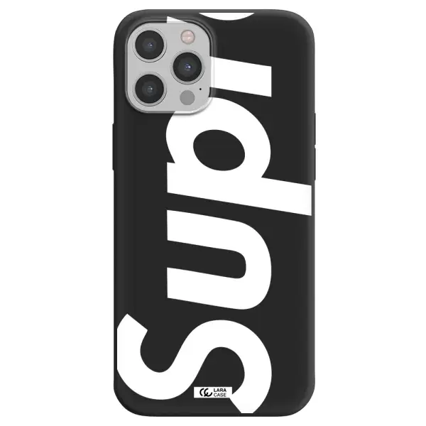 Big Supreme Apple iPhone 12 pro max Silicone black Case
