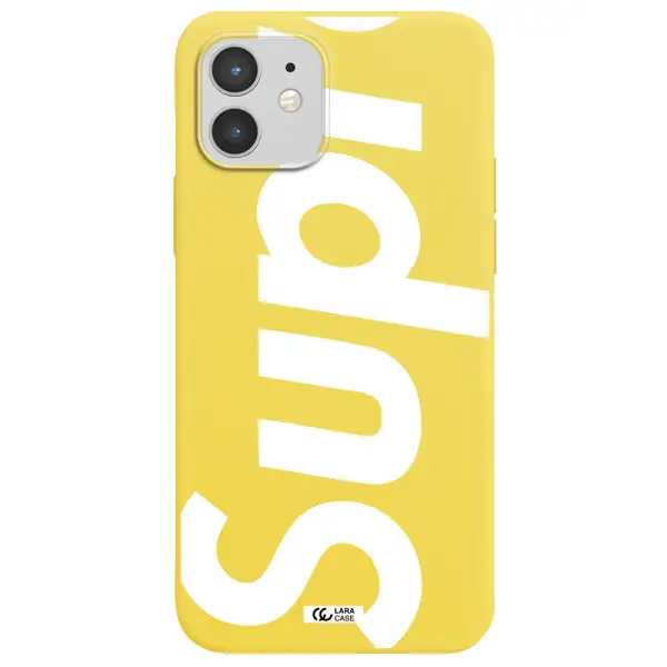 Big Supreme Apple iPhone 12 Silicone canary yellow Case